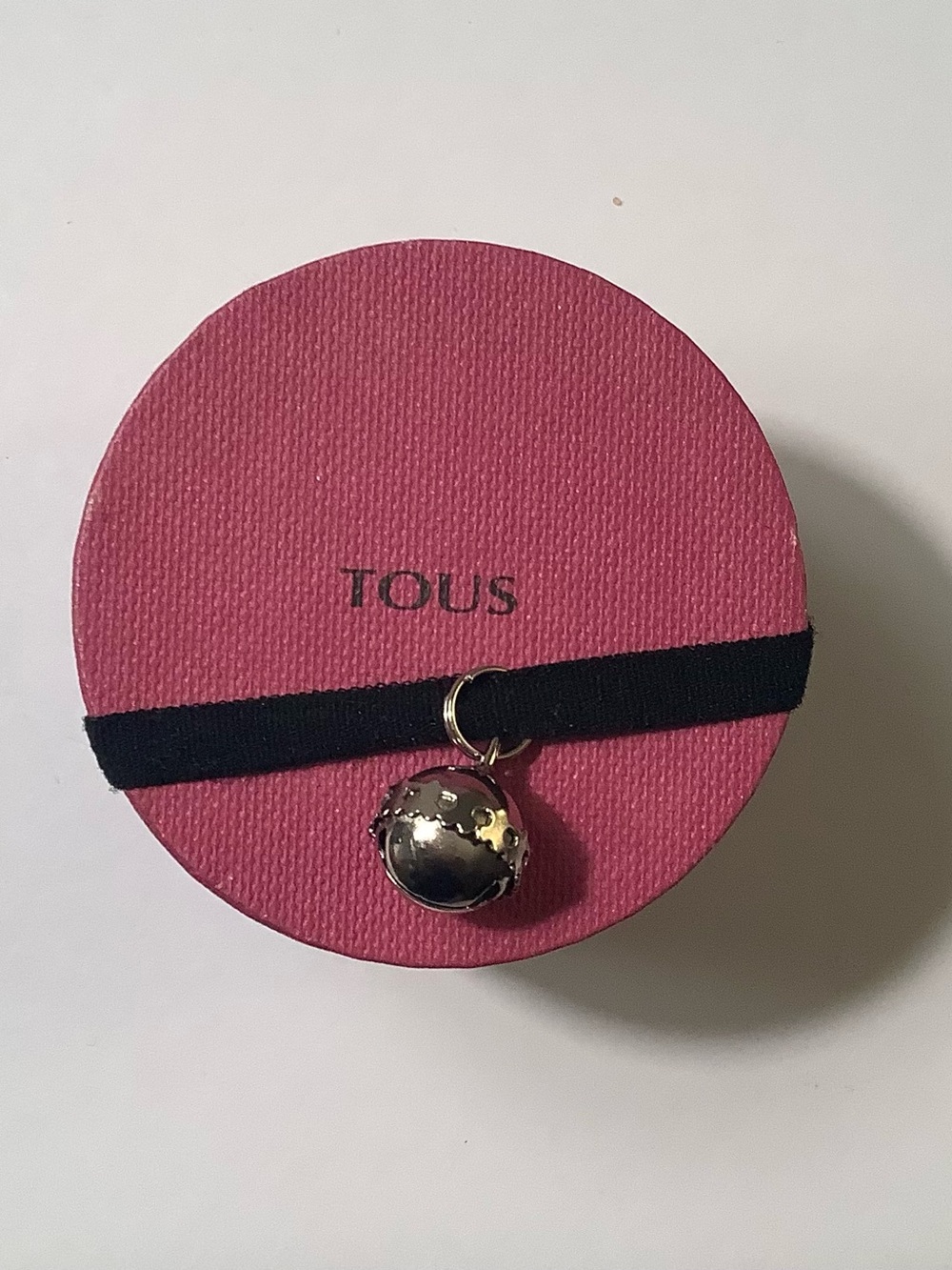 TOUS Black Velvet Choker with Gold Globe Pendant
